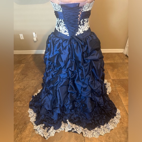 Size 14 Quinceañera dress.Shawl cover up,detachable sleeves,back,and straps. - Picture 3 of 8